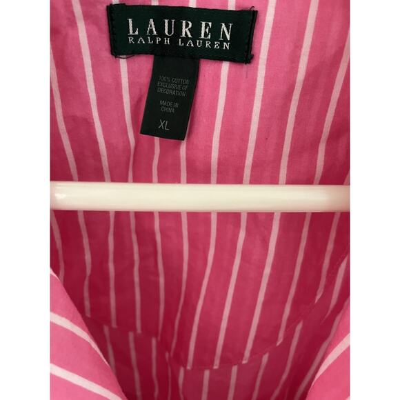 Lauren Ralph Lauren Women XL Pajama Set Cotton Drawstring Pant Prep Coastal NWOT - Picture 2 of 4
